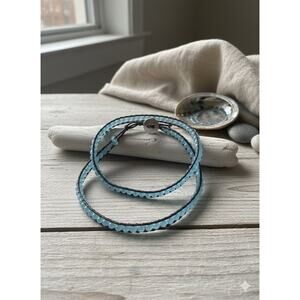 Blue Beaded Wrap Bracelet